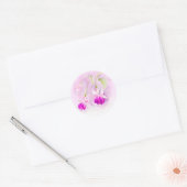 Paarse en roze fuchsia flower art sticker (Envelop)