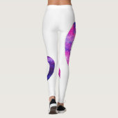 Paarse en roze galaxy Hearts Leggings (Achterkant)