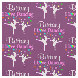 PAARSE EN ROZE GEPERSONALISEERDE BALLERINA STOF