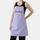 Paarse en roze gepersonaliseerde kleine chef schort (Insitu)