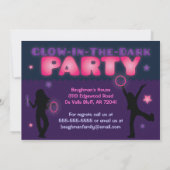 Paarse en roze gloed in de uitnodiging van de Donk (Achterkant)