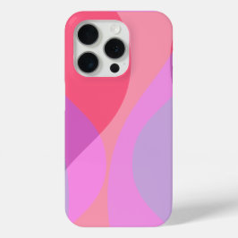 Paarse en roze golven iPhone 15 pro case