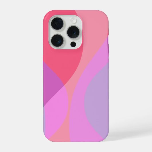 Paarse en Roze Golven iPhone Hoesje (Achterkant)