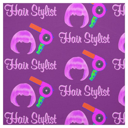  PAARSE EN ROZE HAARSTYLIST STOF (Swatch)