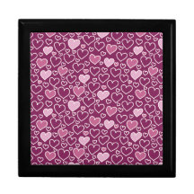 Paarse en roze harten