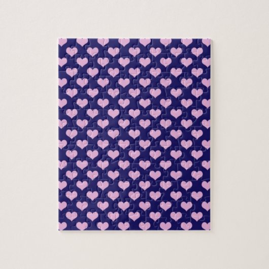Paarse en roze harten legpuzzel (Verticaal)