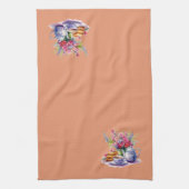 Paarse en Roze Herfst Boeket Theeset Theedoek (Verticaal)