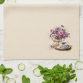 Paarse en Roze Herfst Boeket Theeset Theedoek (Gevouwen)