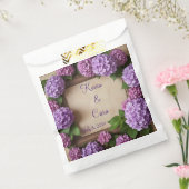Paarse en roze hortensia's bedankzakje (Gezegeld)