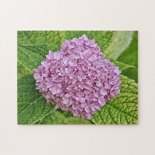 Paarse en roze hydrangea Bloem Puzzle Legpuzzel (Horizontaal)