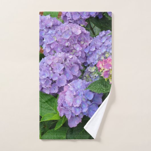 Paarse en Roze Hydrangea Flowers Bad Handdoek (Handdoek)