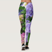  Paarse en Roze Hydrangea Flowers Leggings (Achterkant)