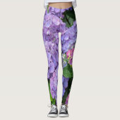  Paarse en Roze Hydrangea Flowers Leggings (Voorkant)