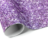 Paarse en Roze Iridiserende Gradiënt Glitter Cadeaupapier (Rol Hoek)