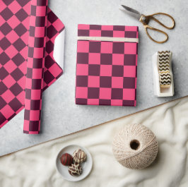 Paarse en roze kast cadeaupapier