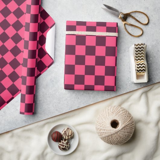 Paarse en roze kast cadeaupapier (Crafts)