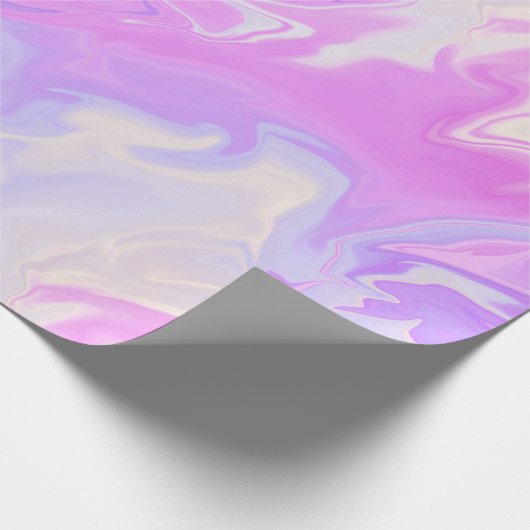 Paarse en roze kieuwschildpad cadeaupapier (Hoek)