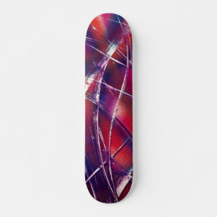 Paarse en roze kleurrijke lint persoonlijk skateboard