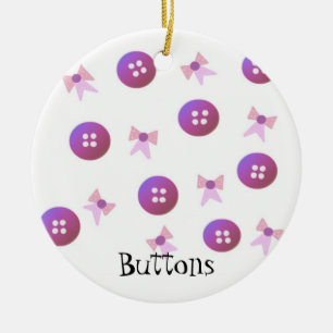 Paarse en Roze Knopen en Strikken Keramisch Ornament