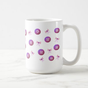 Paarse en Roze Knopen en Strikken Koffiemok