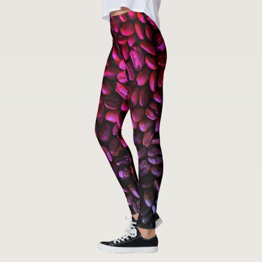 Paarse en roze koffiebonen leggings (Links)