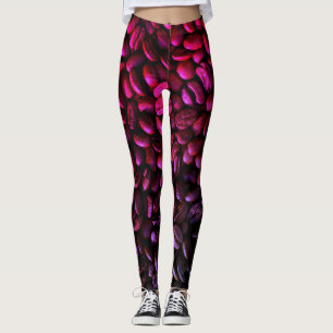 Paarse en roze koffiebonen leggings