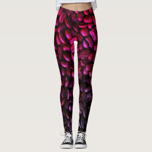 Paarse en Roze Koffieboon Leggings