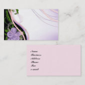 Paarse en roze kralen bloemen visitekaartje (Voorkant / Achterkant)