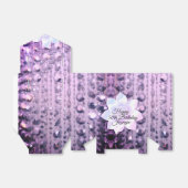 Paarse en roze legant gebeiteld bedankdoosjes (Uitgevouwen)