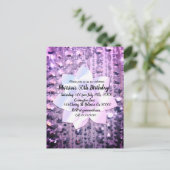 Paarse en roze legant gebeiteld briefkaart (Staand voorkant)