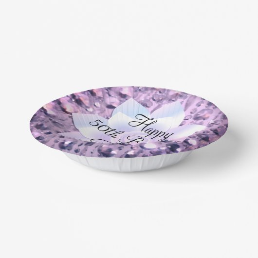 Paarse en roze legant gebeiteld papieren kommen (Gebogen)