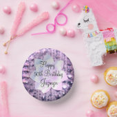 Paarse en roze legant gebeiteld papieren kommen (Feest)