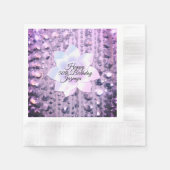 Paarse en roze legant gebeiteld servet (Voorkant)