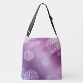 Paarse en roze levensloop crossbody tas (Achterkant)