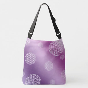 Paarse en roze levensloop crossbody tas