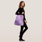 Paarse en roze levensloop crossbody tas (Op model)