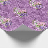 Paarse en roze lila's cadeaupapier (Hoek)