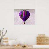 Paarse en roze luchtballon poster (Keuken)