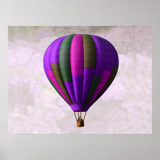 Paarse en roze luchtballon poster (Voorkant)