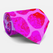 Paarse en roze luipaard afdrukken stropdas (Opgerold)