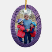 Paarse en roze mam 60e verjaardag foto keramisch ornament (Voorkant)