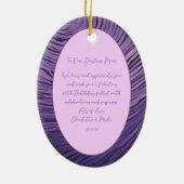 Paarse en roze mam 60e verjaardag foto keramisch ornament (Achterkant)