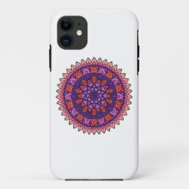 Paarse en roze mandala Case-Mate iPhone case