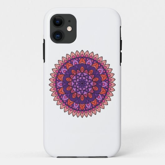 Paarse en roze mandala Case-Mate iPhone case (Achterkant)