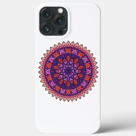 Paarse en roze mandala Case-Mate iPhone case (Achterkant)