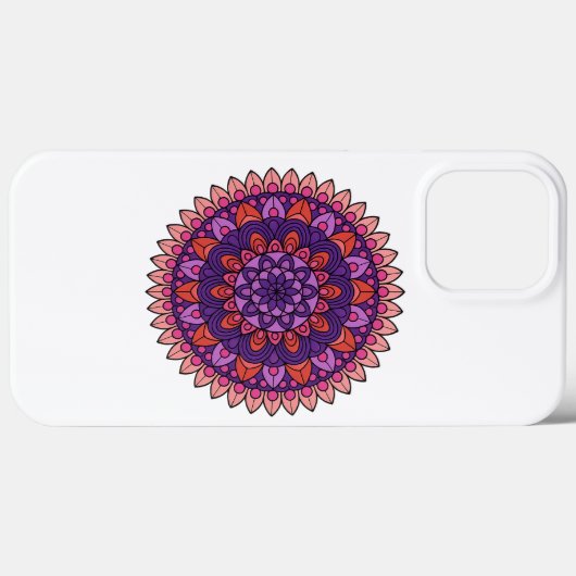Paarse en roze mandala Case-Mate iPhone case (Achterkant (horizontaal))
