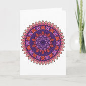 Paarse en roze mandala kaart (Voorkant)