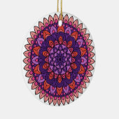 Paarse en roze mandala keramisch ornament (Rechts)
