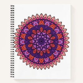 Paarse en roze mandala notitieboek