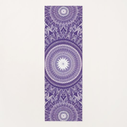 Paarse en Roze Mandala Print Dual-Sided Yoga Mat (Voorkant)